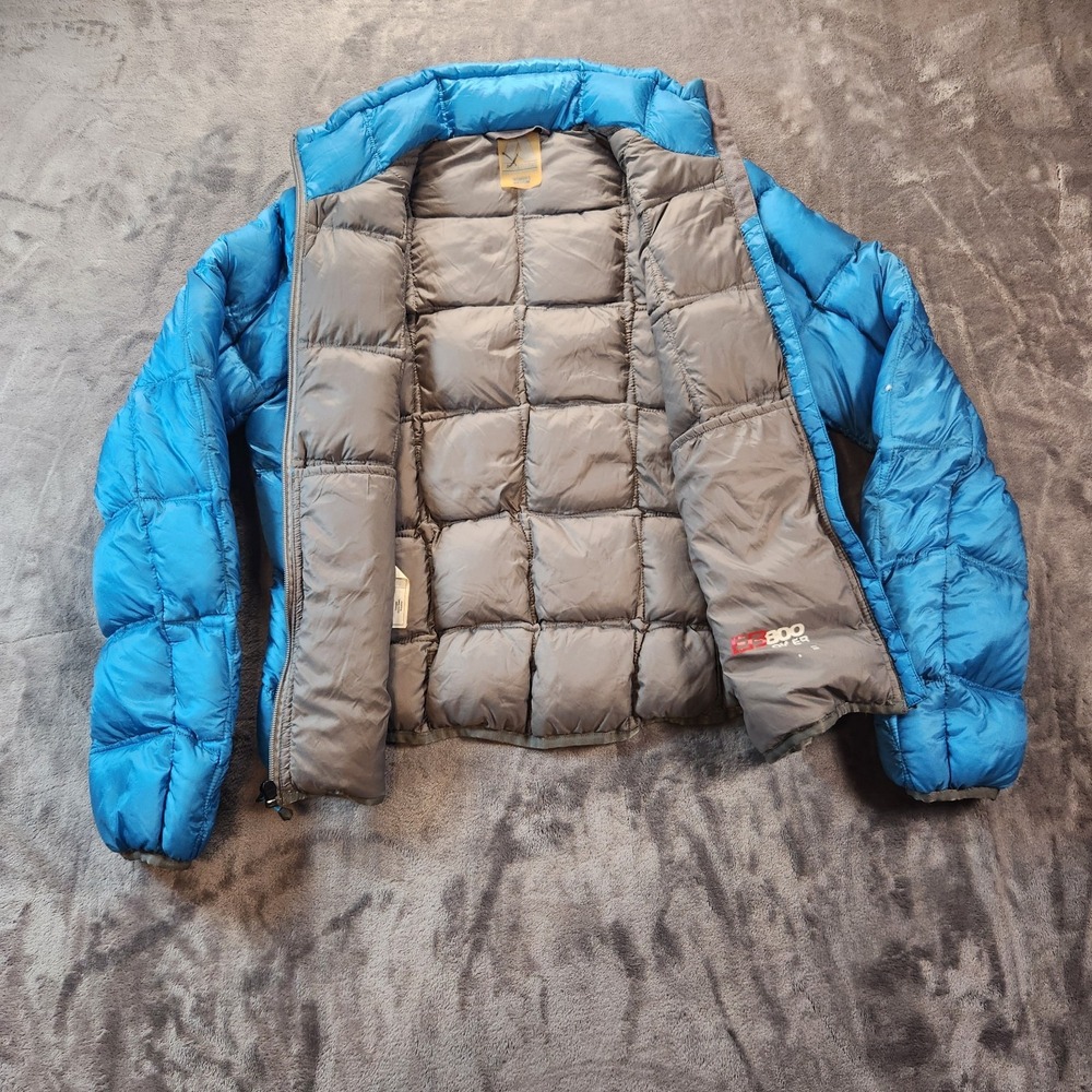 Eddie Bauer Jacket Womens Medium Blue Downlight EB800.Puffer Down First Ascent - Picture 3 of 9